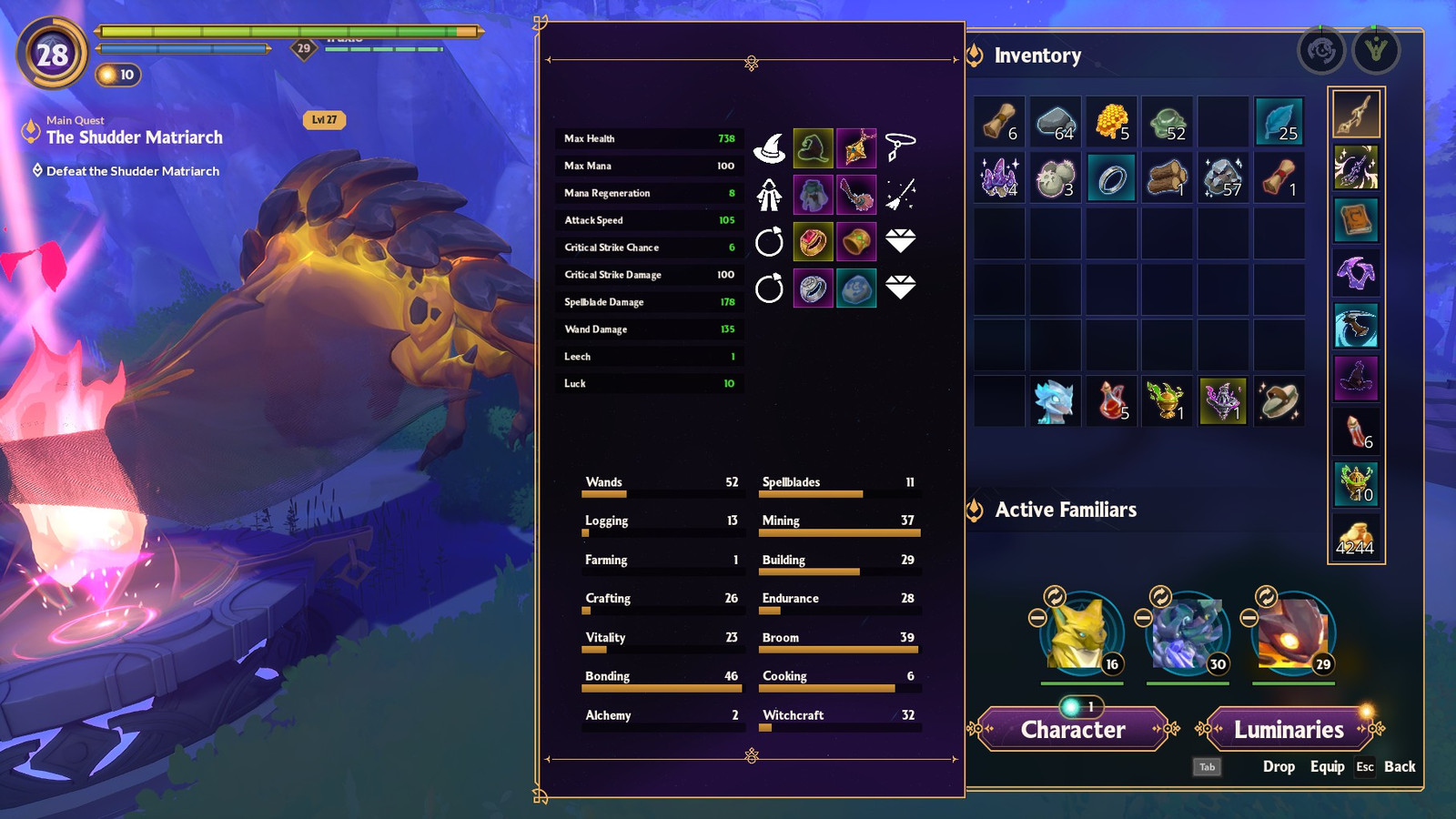 Witchspire Stats